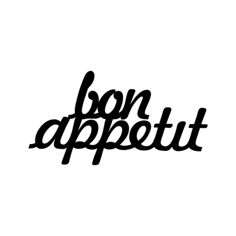 Fém fali dekoráció, Bon Appetit 1 - Fekete
