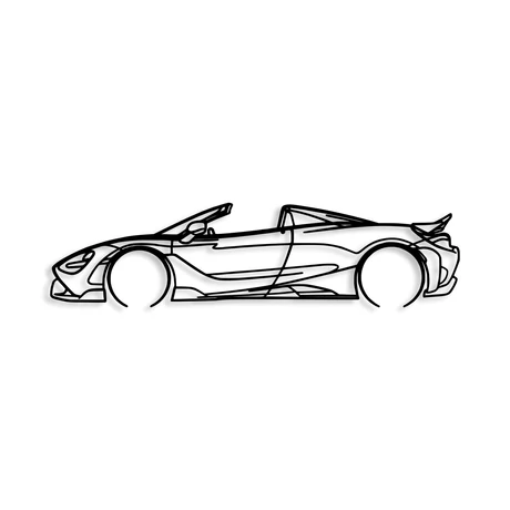 Fém fali dekoráció, McLaren 720S Silhouette