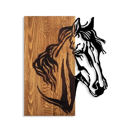 Fa fali dekoráció, Horse 1