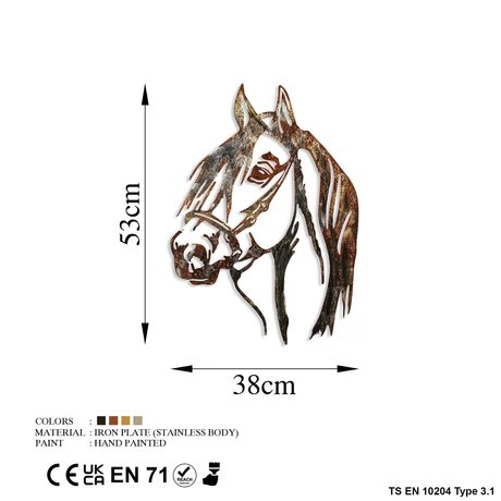 Fém fali dekoráció, Horse - 3