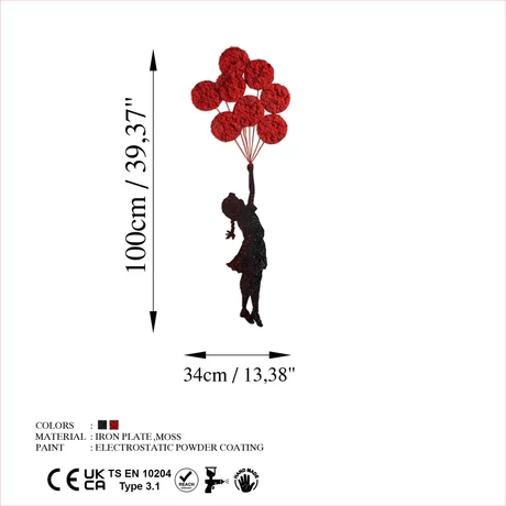 Fém fali dekoráció, Banksy - 11-1
