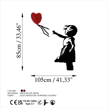 Fém fali dekoráció, Banksy - 13-1