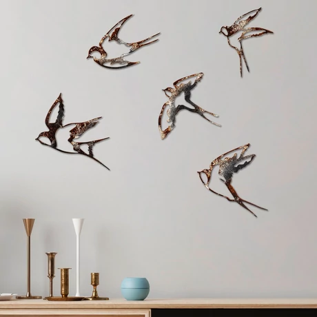 Fém fali dekoráció, Birds-2
