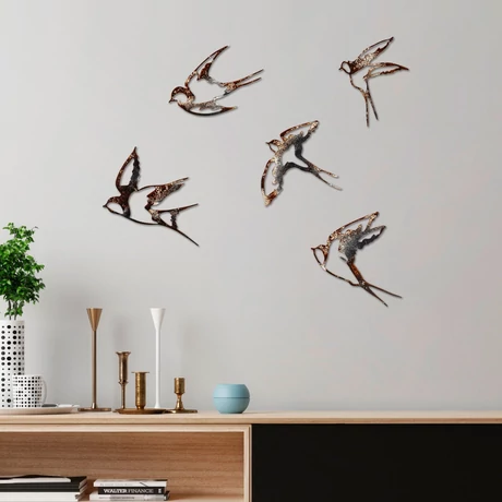 Fém fali dekoráció, Birds-2