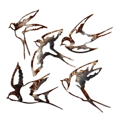 Fém fali dekoráció, Birds-2