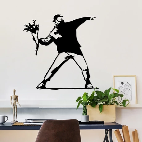 Fém fali dekoráció, Banksy Metal 01