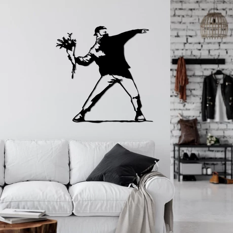 Fém fali dekoráció, Banksy Metal 01