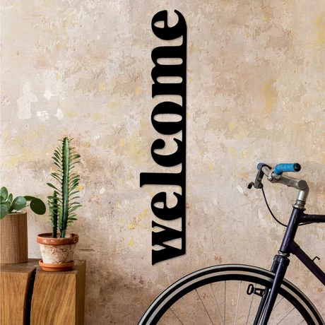 Fém fali dekoráció, Welcome-5