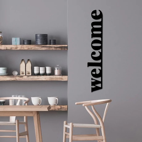 Fém fali dekoráció, Welcome-5