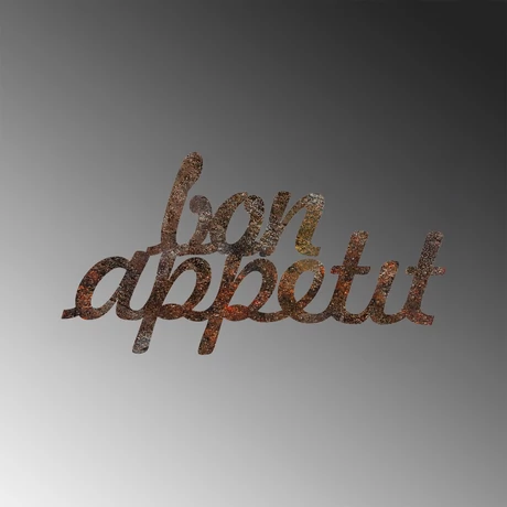 Fém fali dekoráció, Rusty Bon Appetit