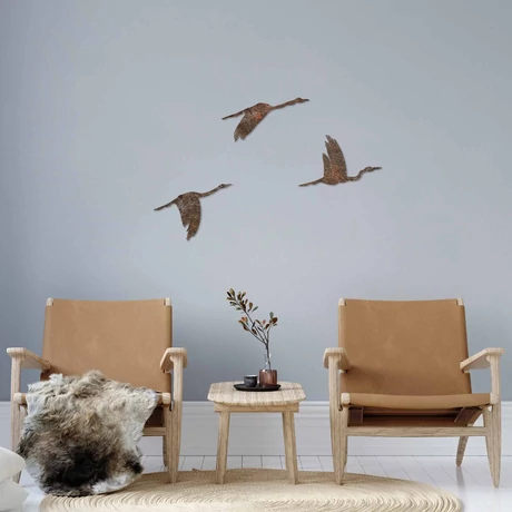 Fém fali dekoráció, Rusty Birds 1