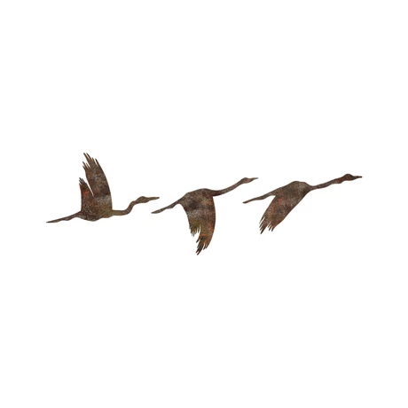 Fém fali dekoráció, Rusty Birds 1