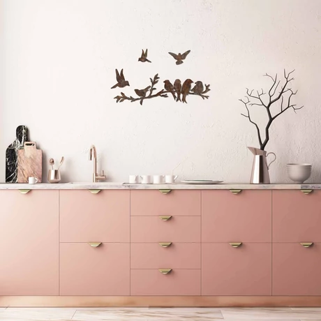 Fém fali dekoráció, Rusty Birds 2