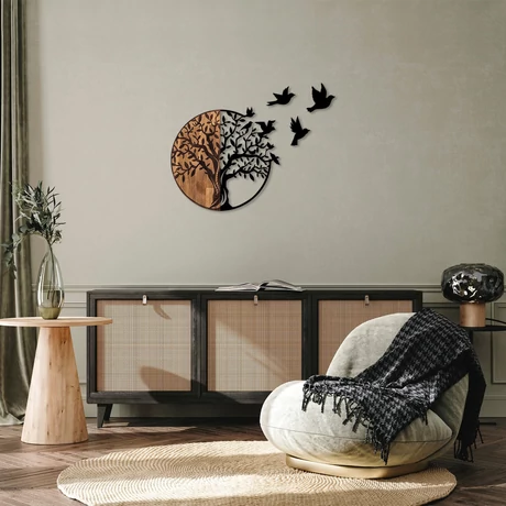 Fa fali dekoráció, Tree And Birds - 322