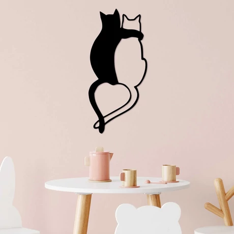 Fém fali dekoráció, Love Cats - 478