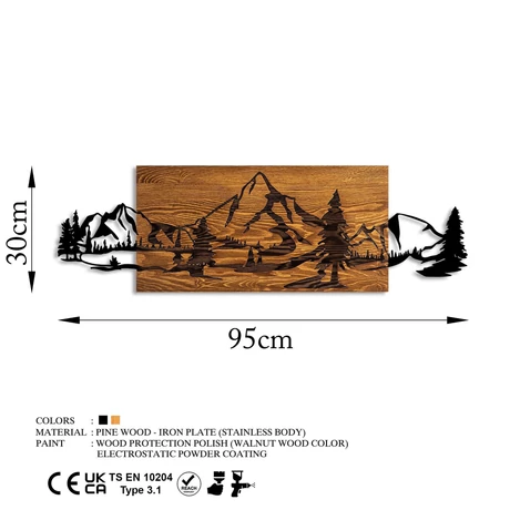 Fa fali dekoráció, Mountain Range