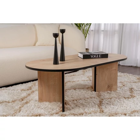 Dohányzóasztal Sable - Sapphire Oak, Fekete