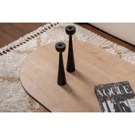Dohányzóasztal Sable - Sapphire Oak, Fekete