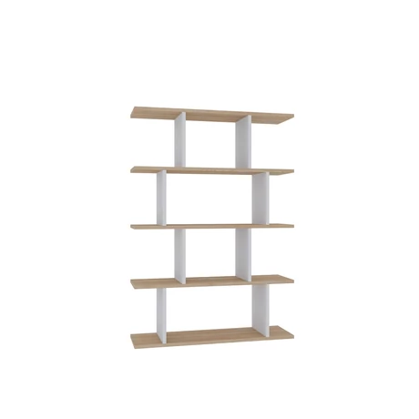 könyvespolc Harmon - White, Oak