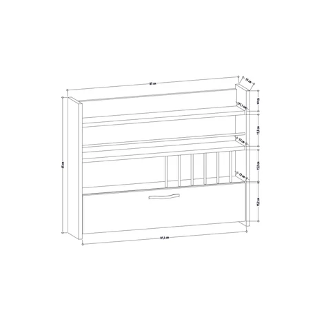 Konyhai polc Knott - Oak