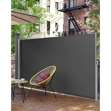 Oldalsó napellenző erkélyre és teraszra 300 x 160, cm, füstszürke