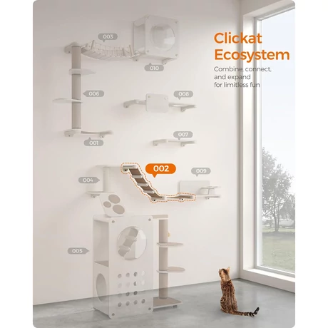 Clickat Land –  macska kilátó, falra szerelhető függőágy létrával | FEANDREA