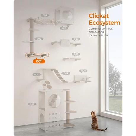 Clickat Land – macska függőágy, falra szerelhető platform | FEANDREA