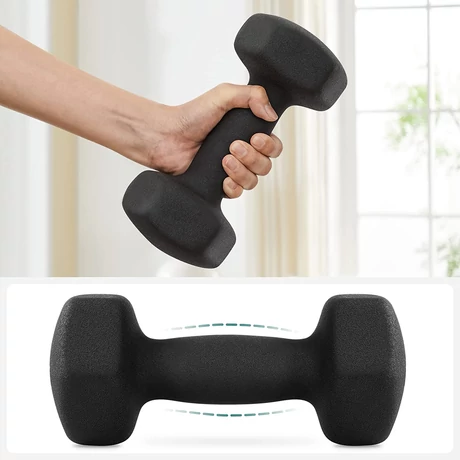 Neoprén súlyzók csúszásmentes fogantyúval 2x5 kg, fekete