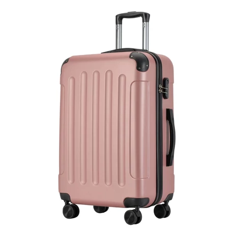 BONTOUR VERTICAL 4 Kerekes Közepes Bőrönd 65x44,5x27cm, M méretű, Rose gold