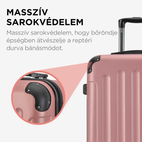 BONTOUR VERTICAL 4 Kerekes Közepes Bőrönd 65x44,5x27cm, M méretű, Rose gold