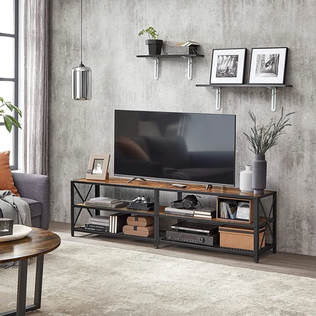 TV szekrény polcokkal, 178 x 52 x 39 cm, rusztikus barna