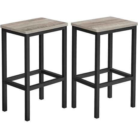 2 db bárszék szett Konyhai székek 40 x 65 x 30 cm, greige-fekete