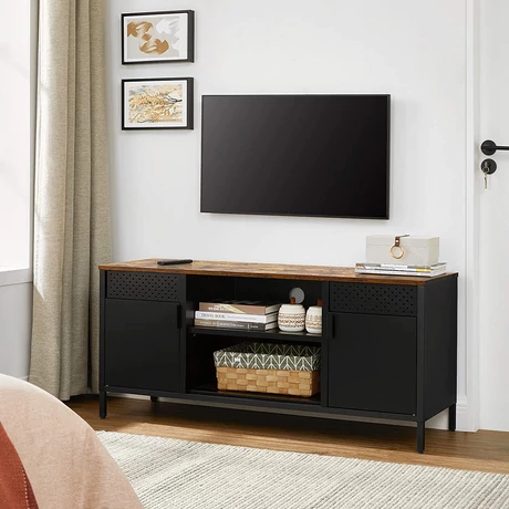 TV szekrény, TV asztal 3 állítható polccal 120 x 55 x 40 cm
