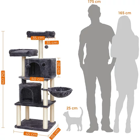 Kaparófa, stabil macskafa 152 cm magas | FEANDREA