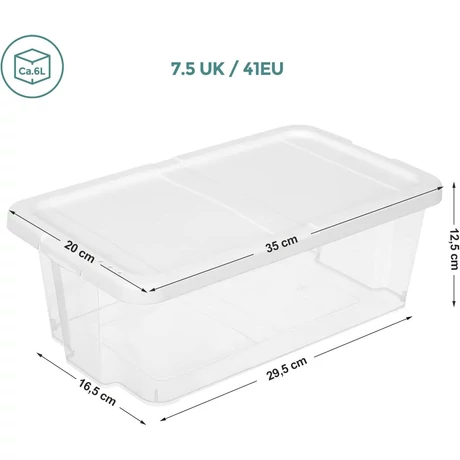 Cipőtartó, 12 db Tároló Doboz , Műanyag Cipősdoboz