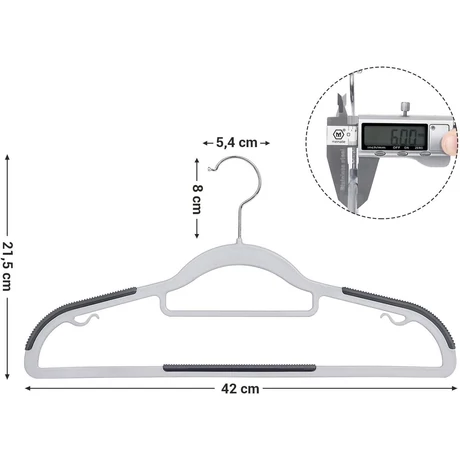 Csúszásmentes Ruhaakasztók 30 db, 42 cm széles