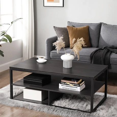 Modern dohányzóasztal 110 x 60 x 45 cm, Fekete