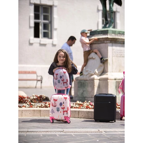 Gyerek Bőrönd Szett Róka Mintás (hátizsák+bőrönd) | BONTOUR