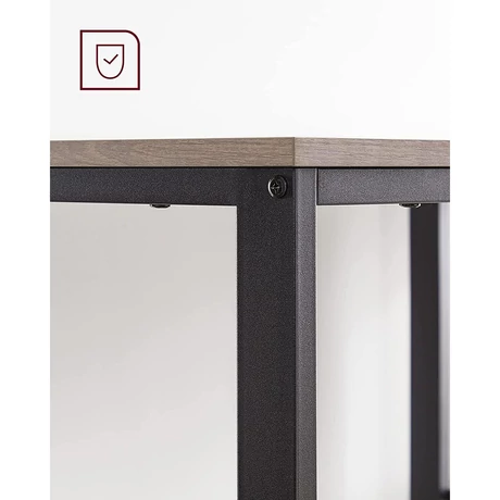 Íróasztal 120x60 cm, számítógépes asztal 2 polccal bal vagy jobb oldalon, greige