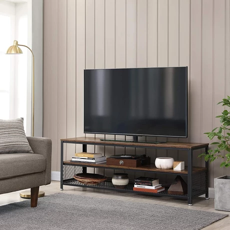 TV szekrény, Rusztikus TV állvány 140 x 40 x 52 cm rusztikus barna