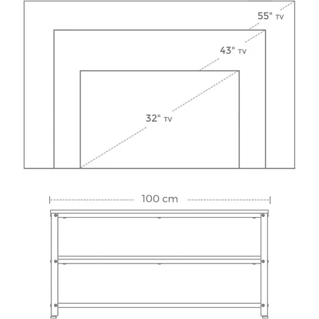 TV szekrény 100 x 40 x 52 cm sötétbarna