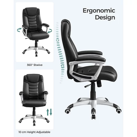 Songmics Ergonomikus irodai szék, állítható magasságú forgószék