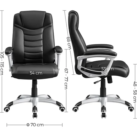 Songmics Ergonomikus irodai szék, állítható magasságú forgószék