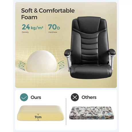 Songmics Ergonomikus irodai szék, állítható magasságú forgószék