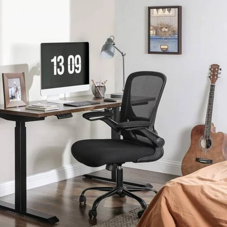irodai szék összecsukható karfákkal, ergonomikus számítógépes szék