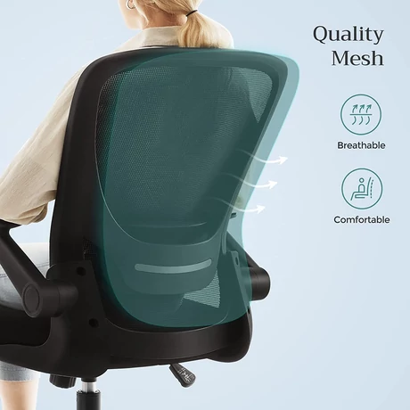 irodai szék összecsukható karfákkal, ergonomikus számítógépes szék