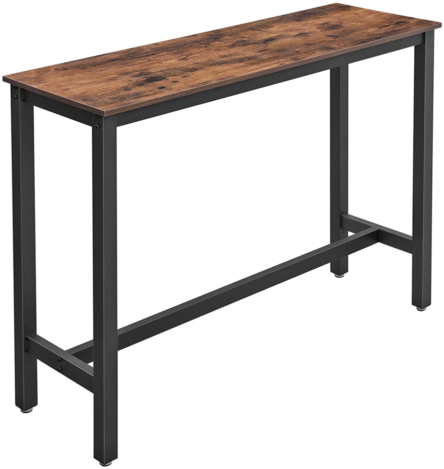 VASAGLE bárasztal, keskeny téglalap alakú bárasztal, konyhai asztal, kocsmai étkező magas asztal 120 x 40 x 100 cm