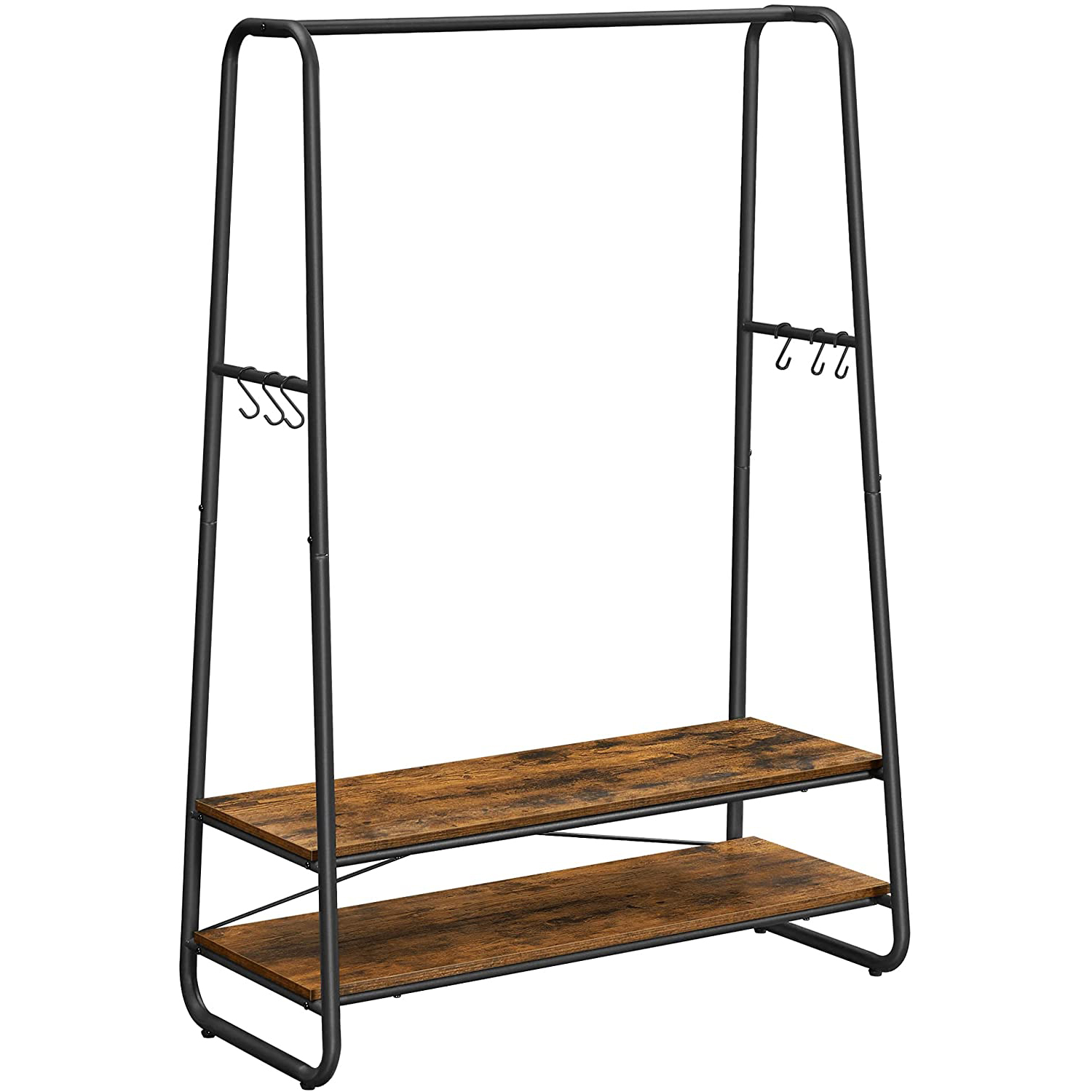 Polcos ruhatartó, 100 x 160 x 45 cm, rusztikus barna