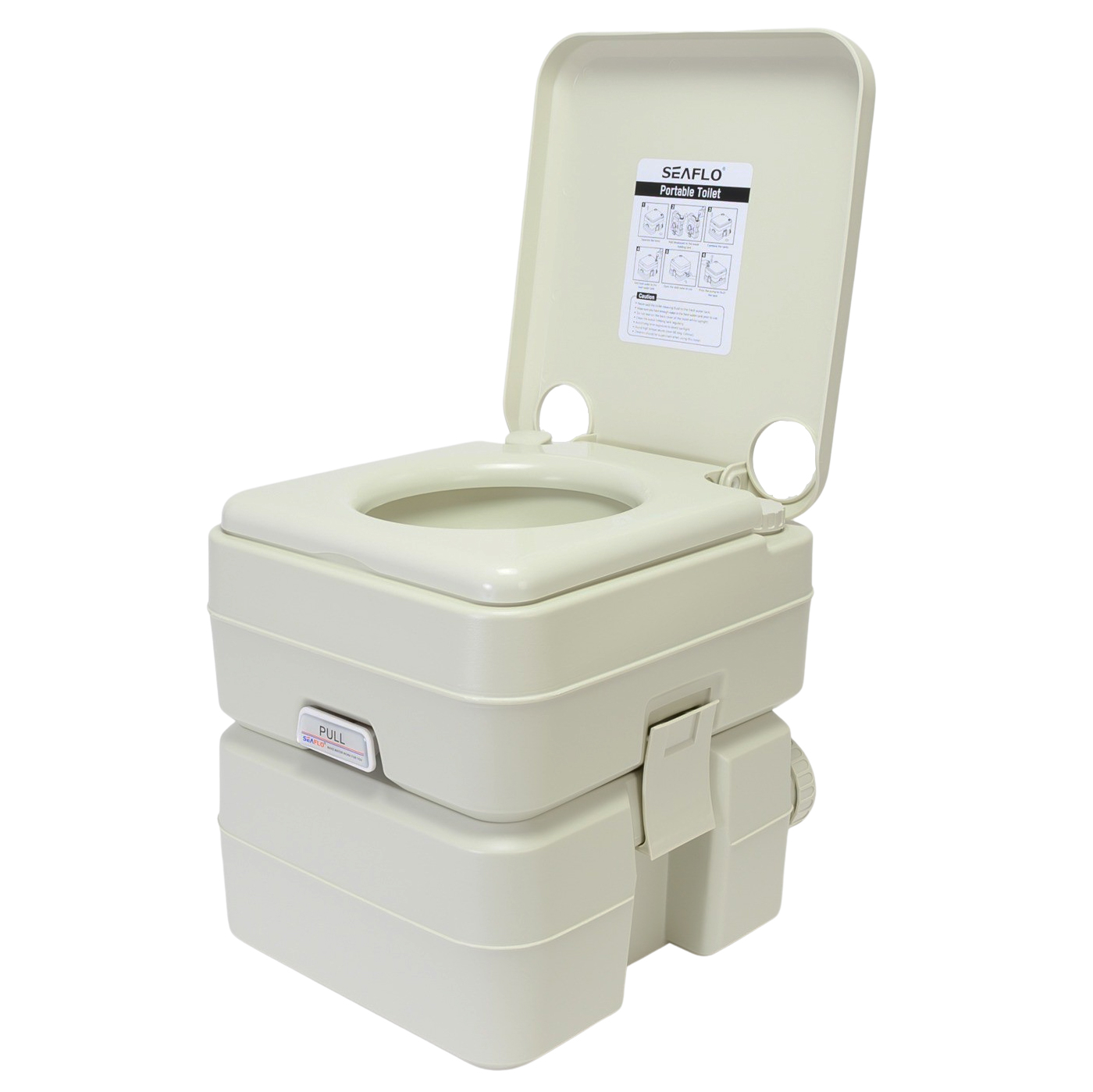 BURI Tragbare Camping-Toilette 'Double flush 20